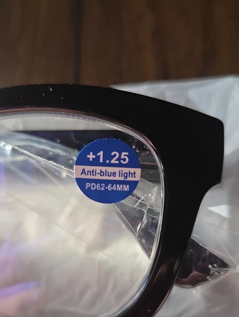 NIP Black Reading Glasses Strength: 1.25